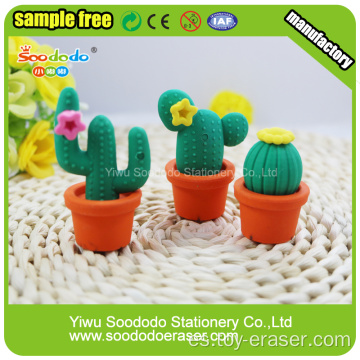 El borrador de goma de modelado de cactus para la decoración del hogar